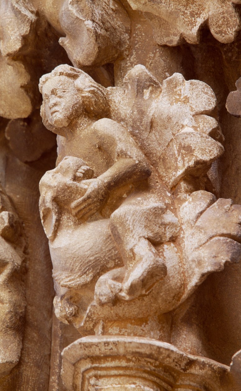 Architectural detail, Church of Santa Maria, Ujue, Navarre, Spain by Unbekannt Unbekannt