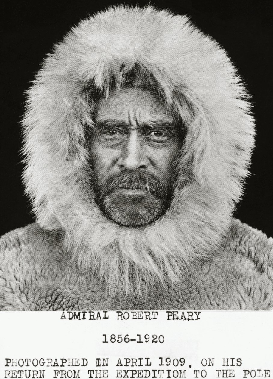 The American Explorer Robert Edwin Peary (1856-1920) Photographed in April 1909 Returning from His Expedition to the North Pole by Unbekannt Unbekannt