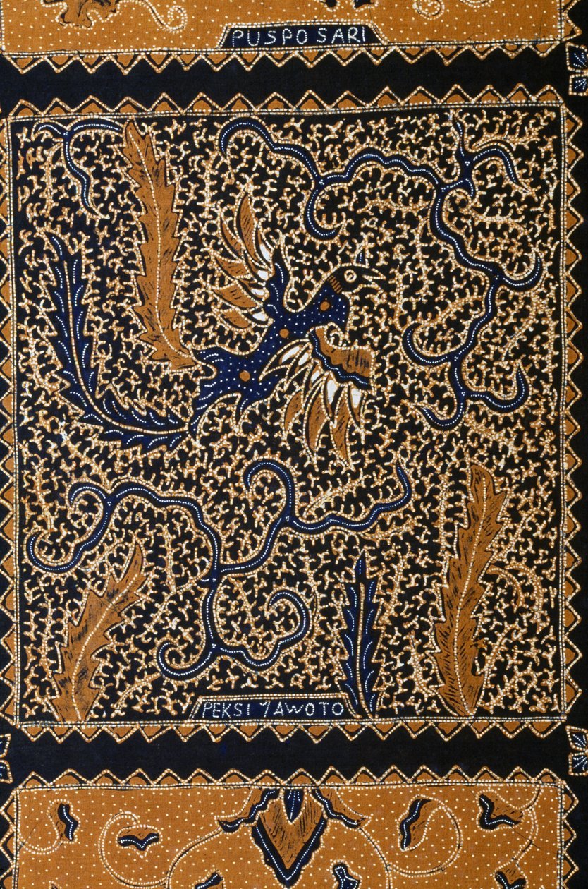 Traditional batik design called peksi yawoto, Surakarta, Java, Indonesia (detail) by Unbekannt Unbekannt