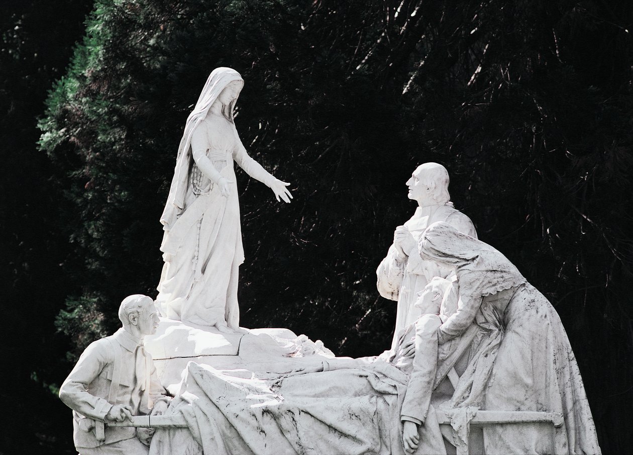 Virgin healing sick person, Sculptural group Salus Infirmorum (Health of Sick) by Unbekannt Unbekannt