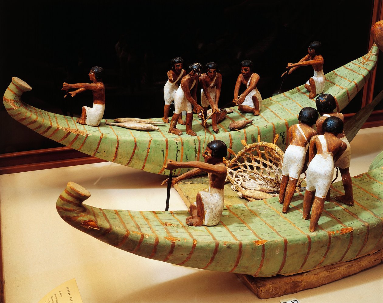 Wooden model of fishing boats and net (detail) by Unbekannt Unbekannt