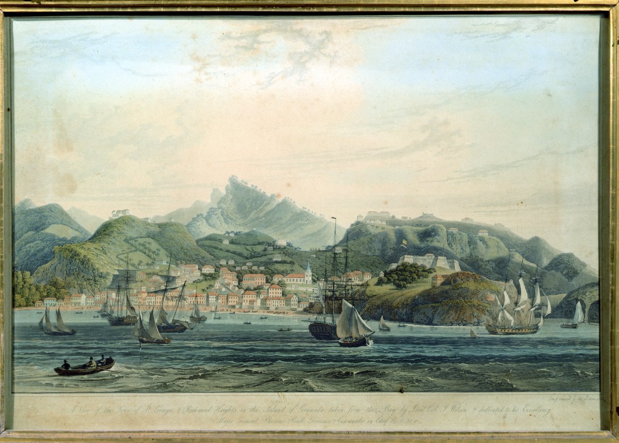 A View of the Town of St. George and Richmond Heights on the island of Grenada, engraved by William Daniell by Lieutenant Colonel J. Wilson