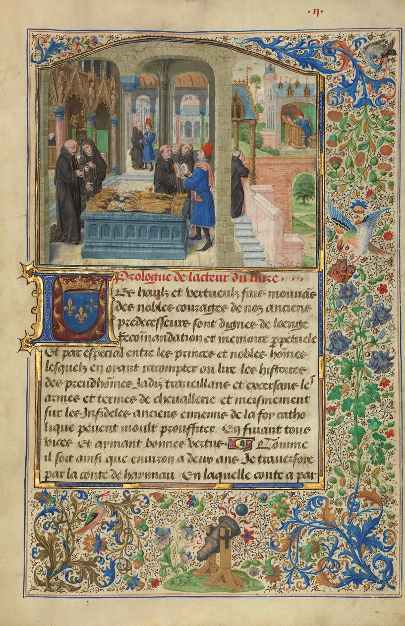 The Author Hearing the Story of Gillion de Trazegnies by Lieven van Lathem