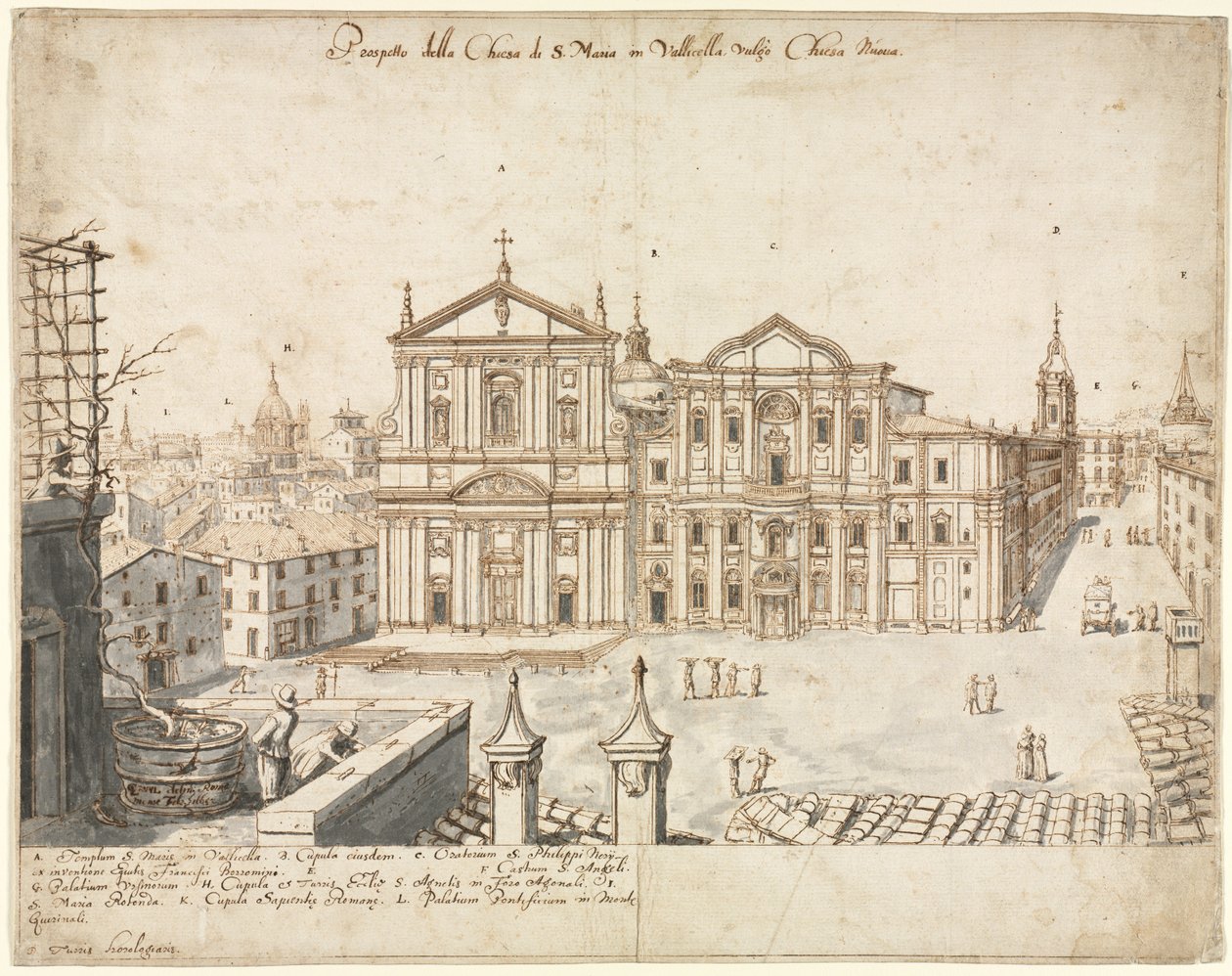 Eighteen Views of Rome: The Church of Santa Maria in Vallicella, 1665 by Lievin Cruyl