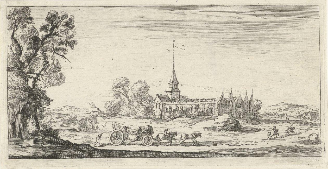 Landscape with Monastery by Lievin Cruyl