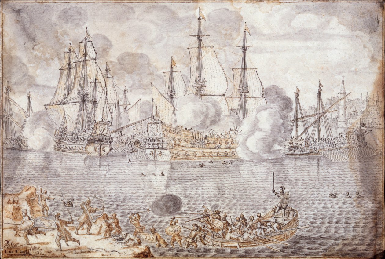 Naval Battle by Lievin Cruyl