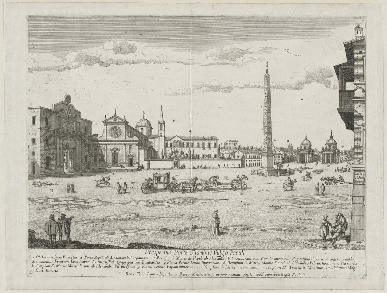 Prospectus Locurum Urbis Romae Insignium, 1666 by Lievin Cruyl