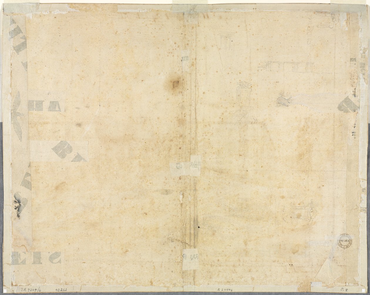 Sketches of Windows and Pilasters of the Attic Storey of the Collegio di Propaganda Fide, 16th Century by Lievin Cruyl