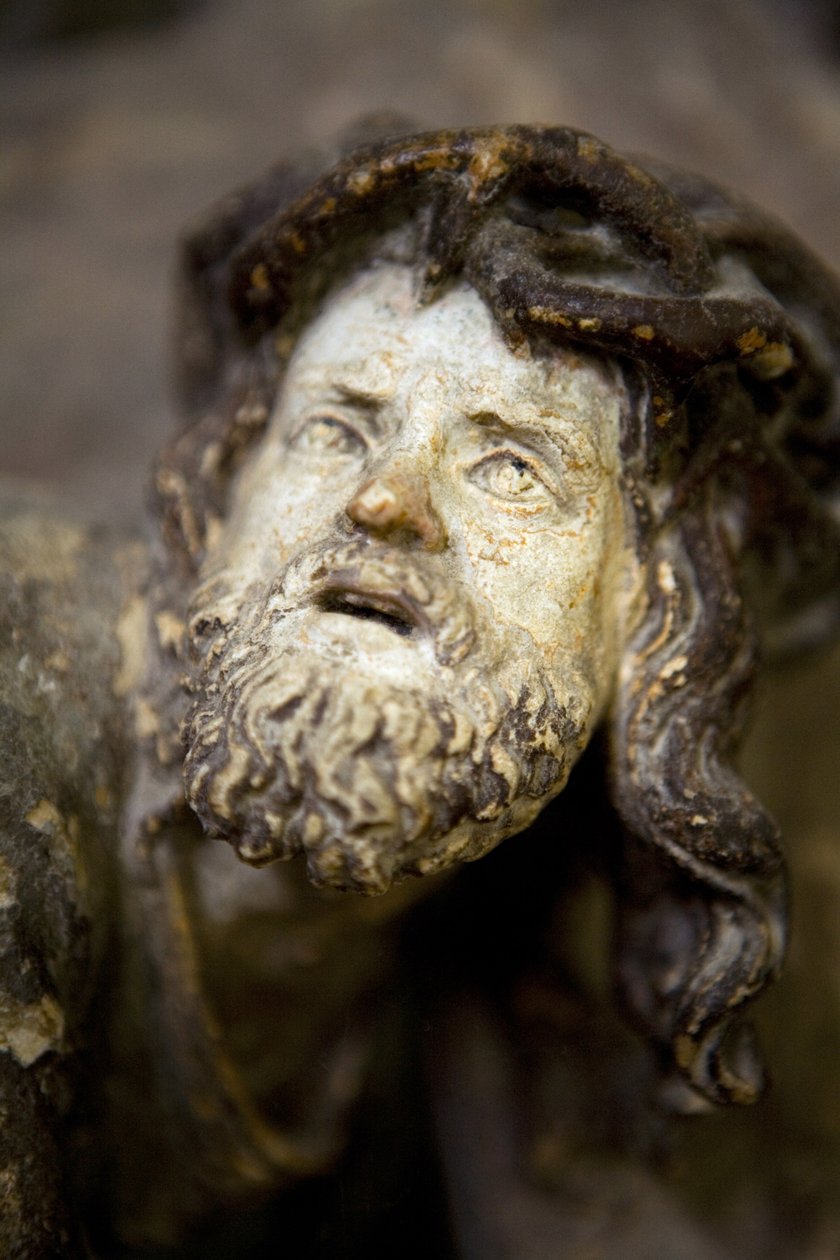 Altar piece, left panel, (detail) The carrying of the Cross by Ligier Richier