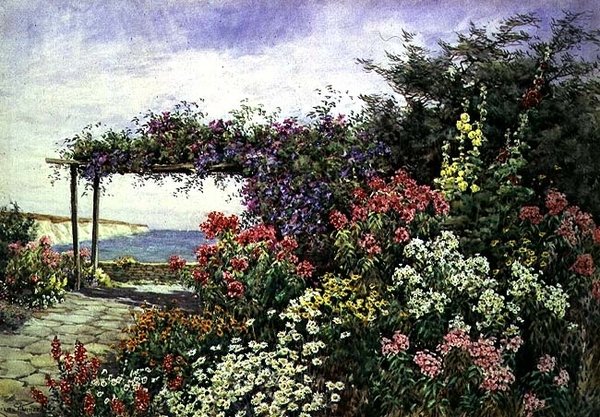 The Flowering Border, Sussex by Lilian Stannard