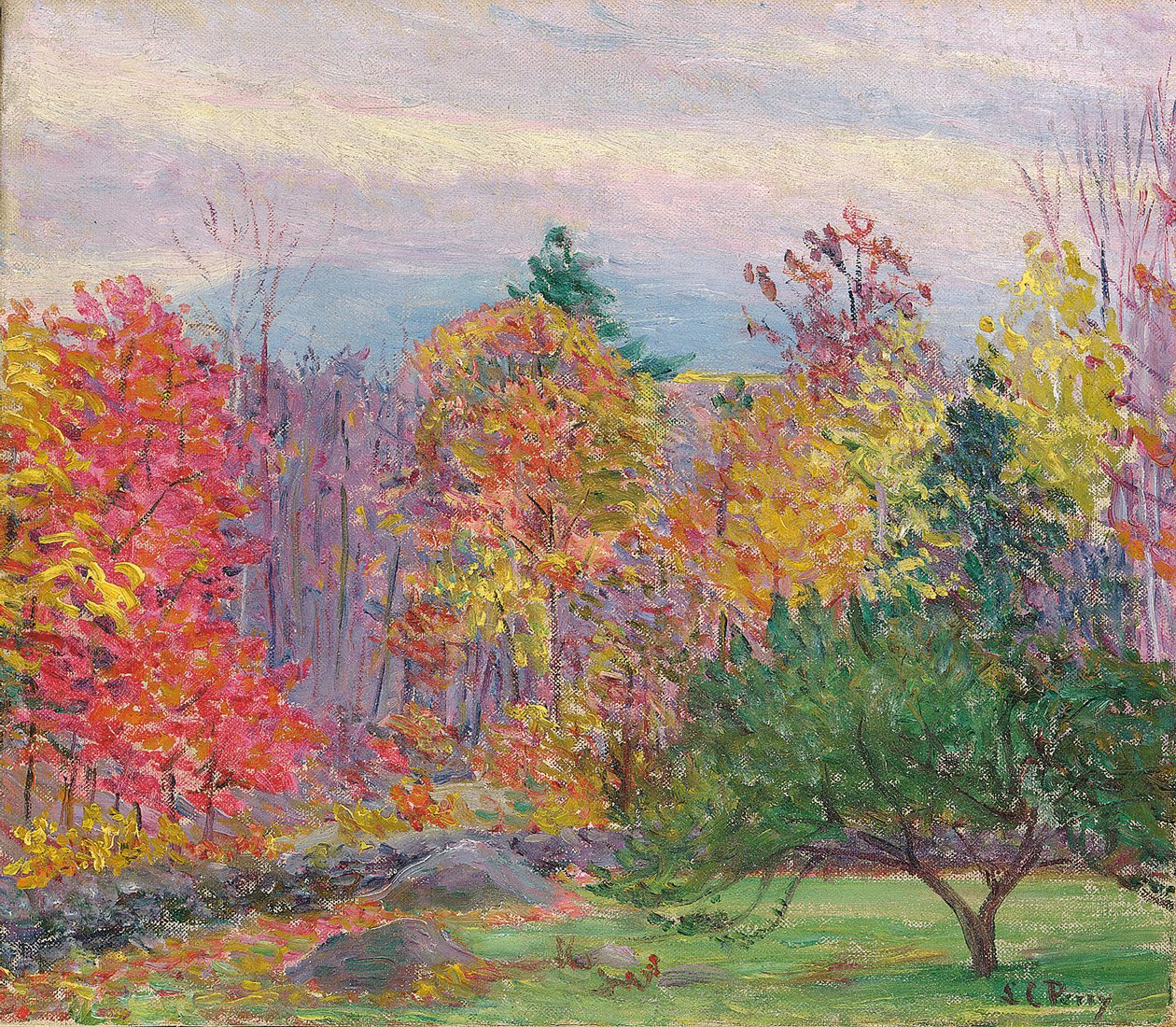Landscape at Hancock, New Hampshire, October 1923 by Lilla Cabot Perry