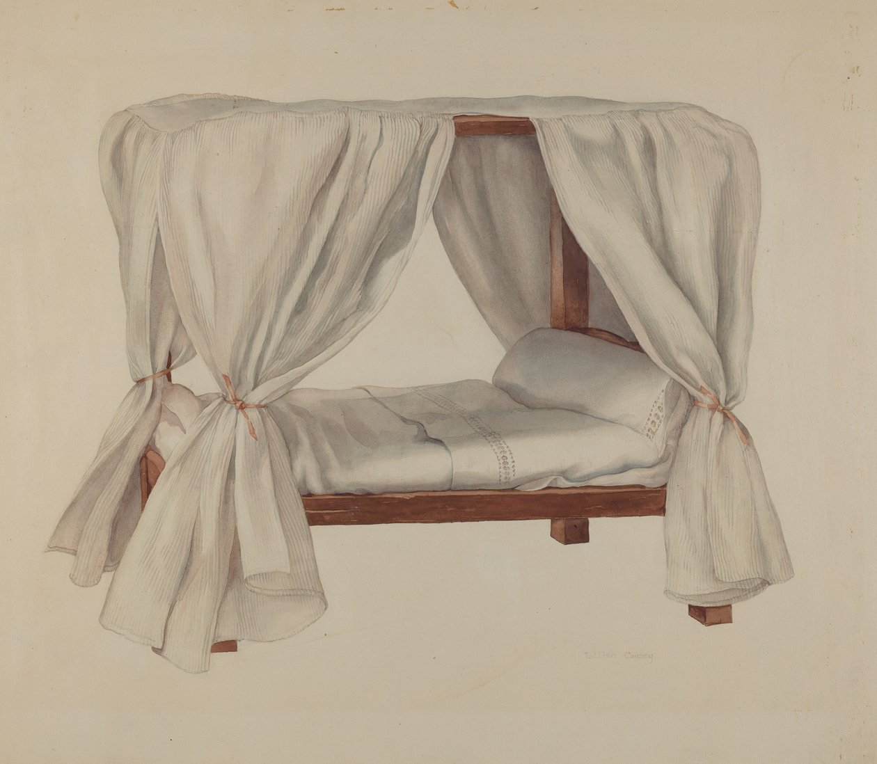 Doll Bed, c. 1937 by Lillian Causey