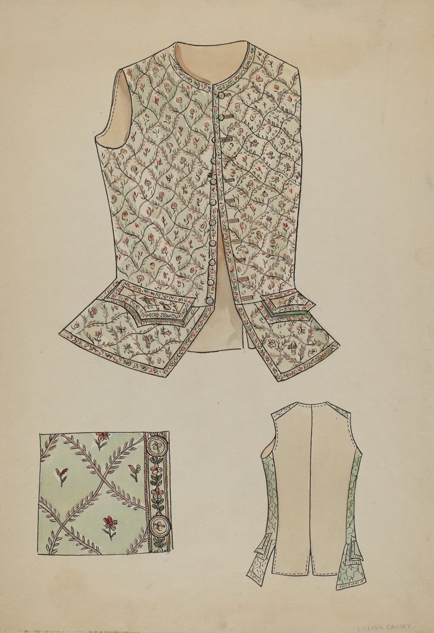 Waistcoat, 1935-1942 by Lillian Causey