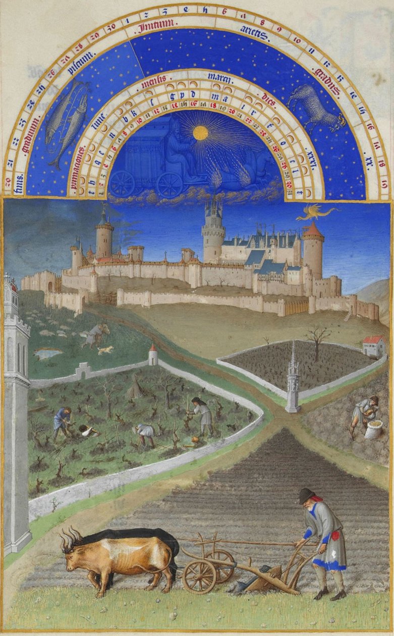 March Les Très Riches Heures du Duc de Berry by Limbourg Brothers