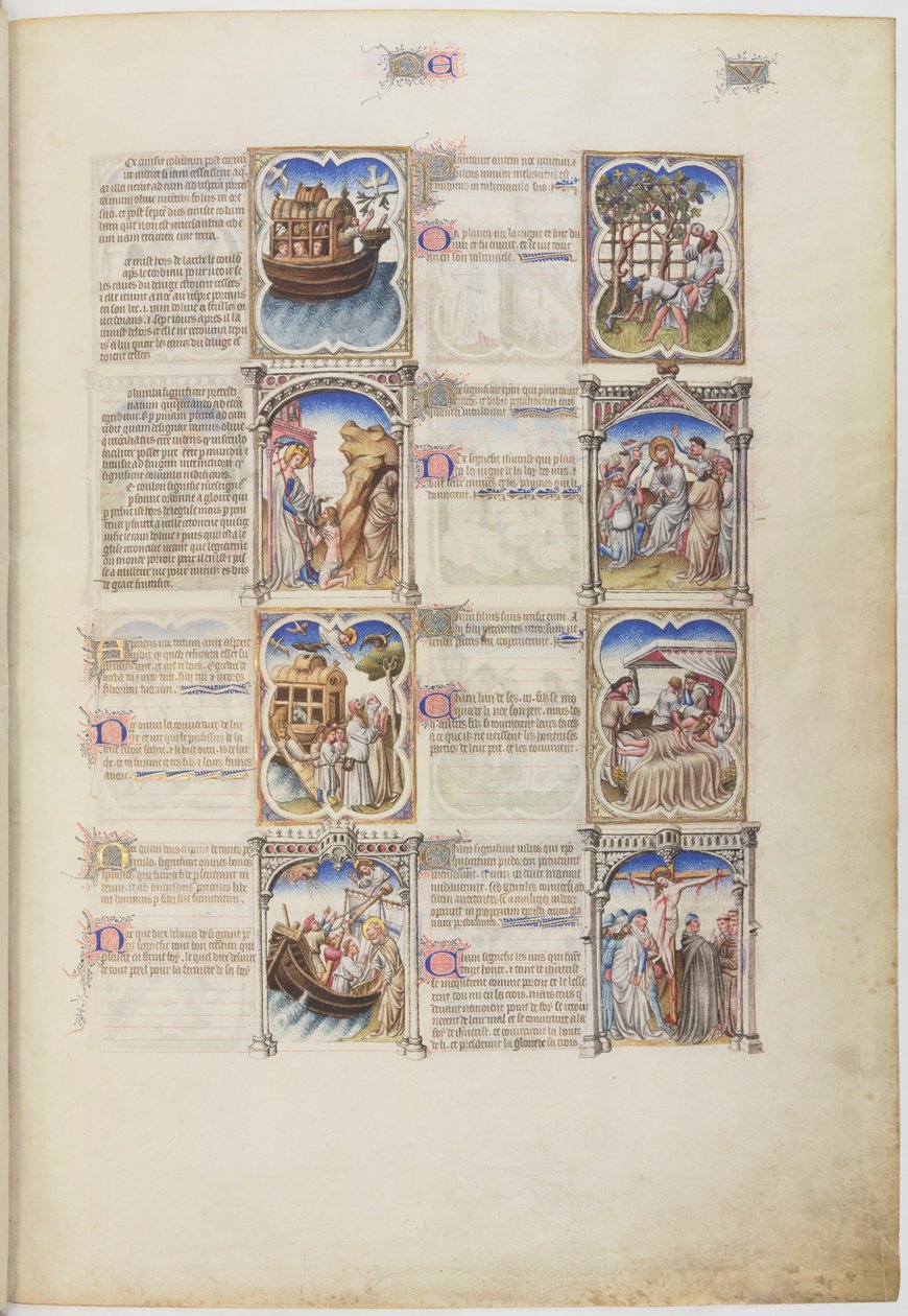 Bible Moralisée, Life of Noah, folio 5r by Limbourg Brothers
