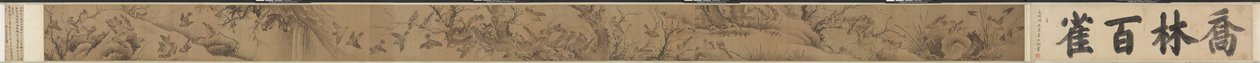 A Hundred Sparrows in a Lofty Grove by Lin Liang