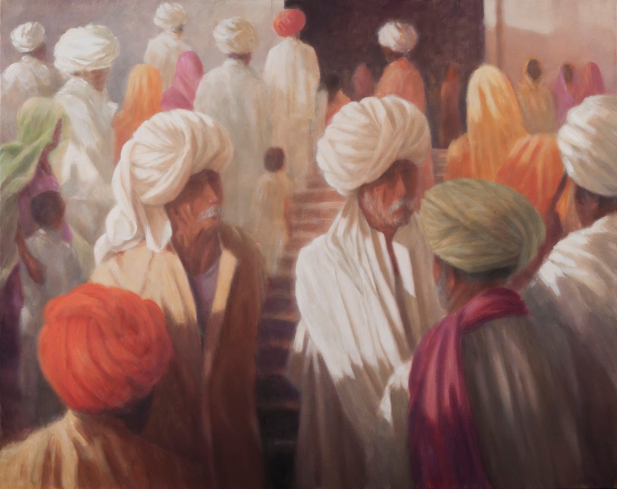 At the Temple Entrance, 2012 by Lincoln Seligman