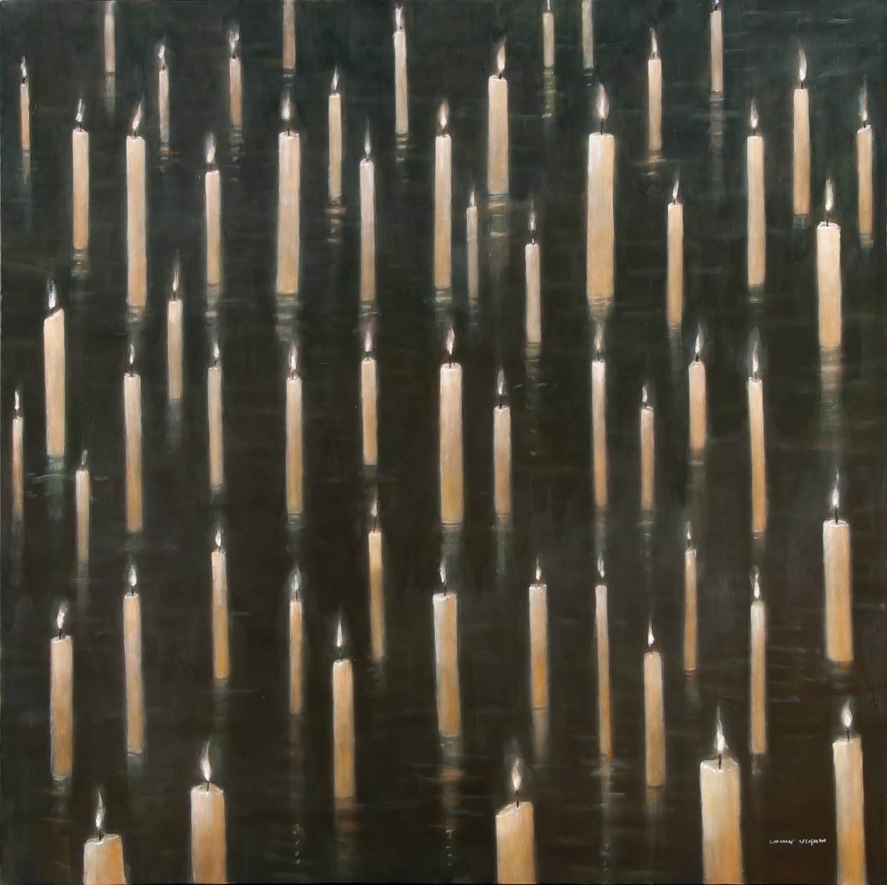 Candles on the Lake, Udaipur, India by Lincoln Seligman