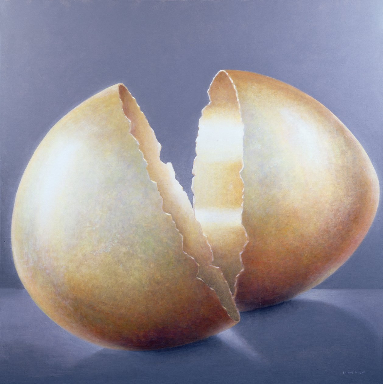 Cracked Bronze Age Egg by Lincoln Seligman