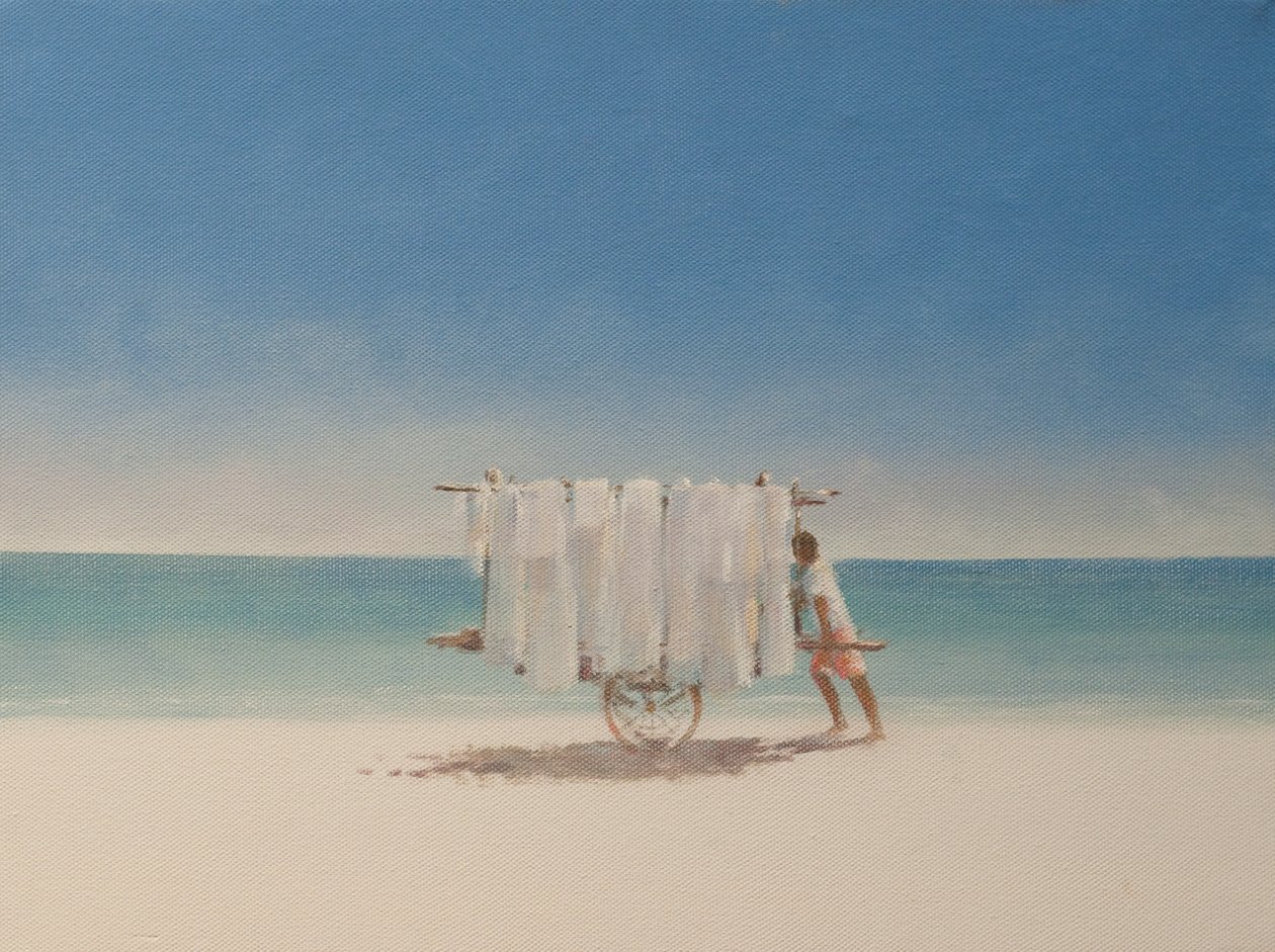 Cuba Beach Seller by Lincoln Seligman