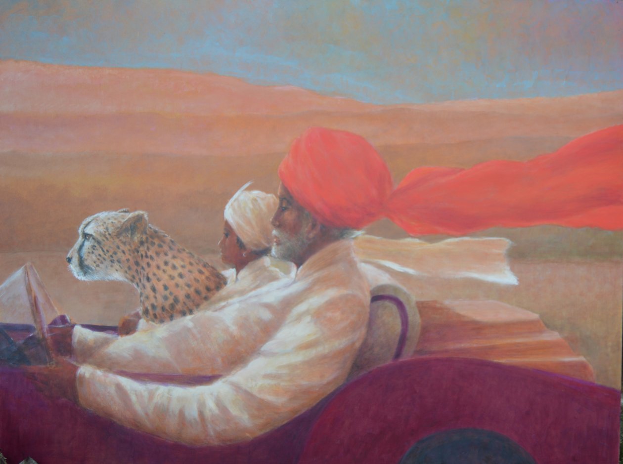 Maharaja, Boy and Cheetah by Lincoln Seligman