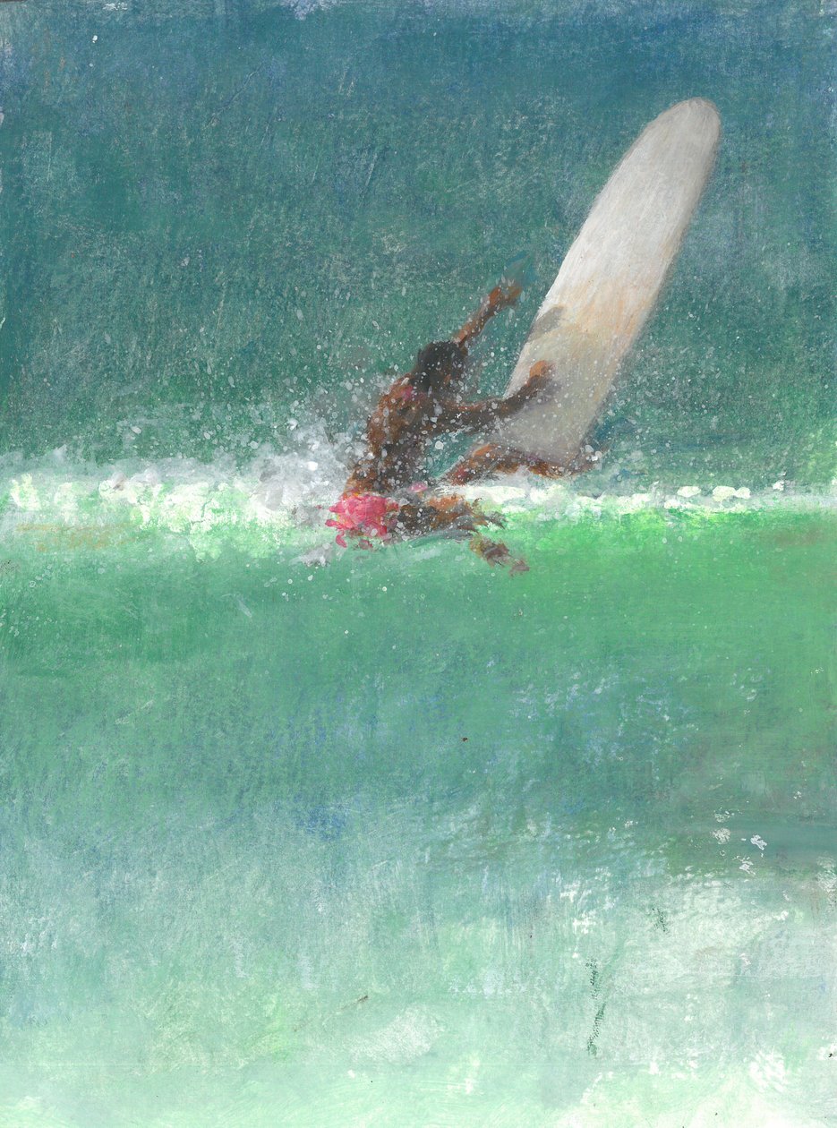 Surfing 1, Sri Lanka, 2015 by Lincoln Seligman