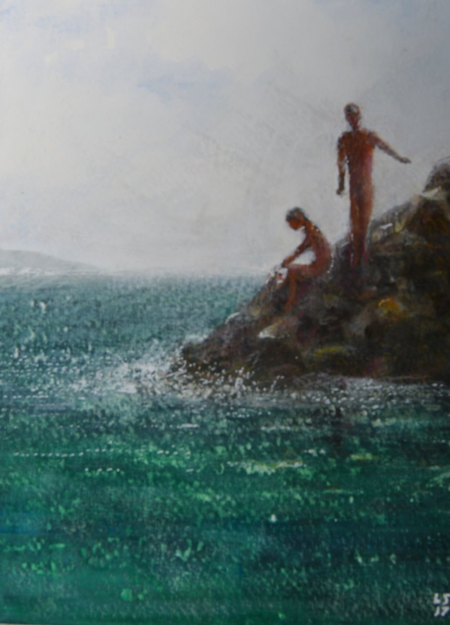 Two Figures in the Ricks by Lincoln Seligman