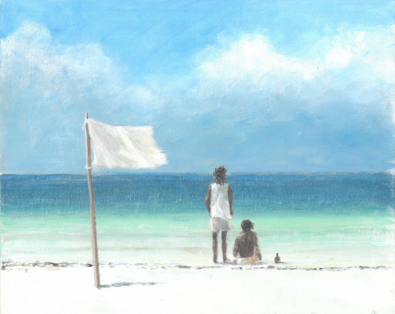 Boys on Beach, Kenya by Lincoln Seligman