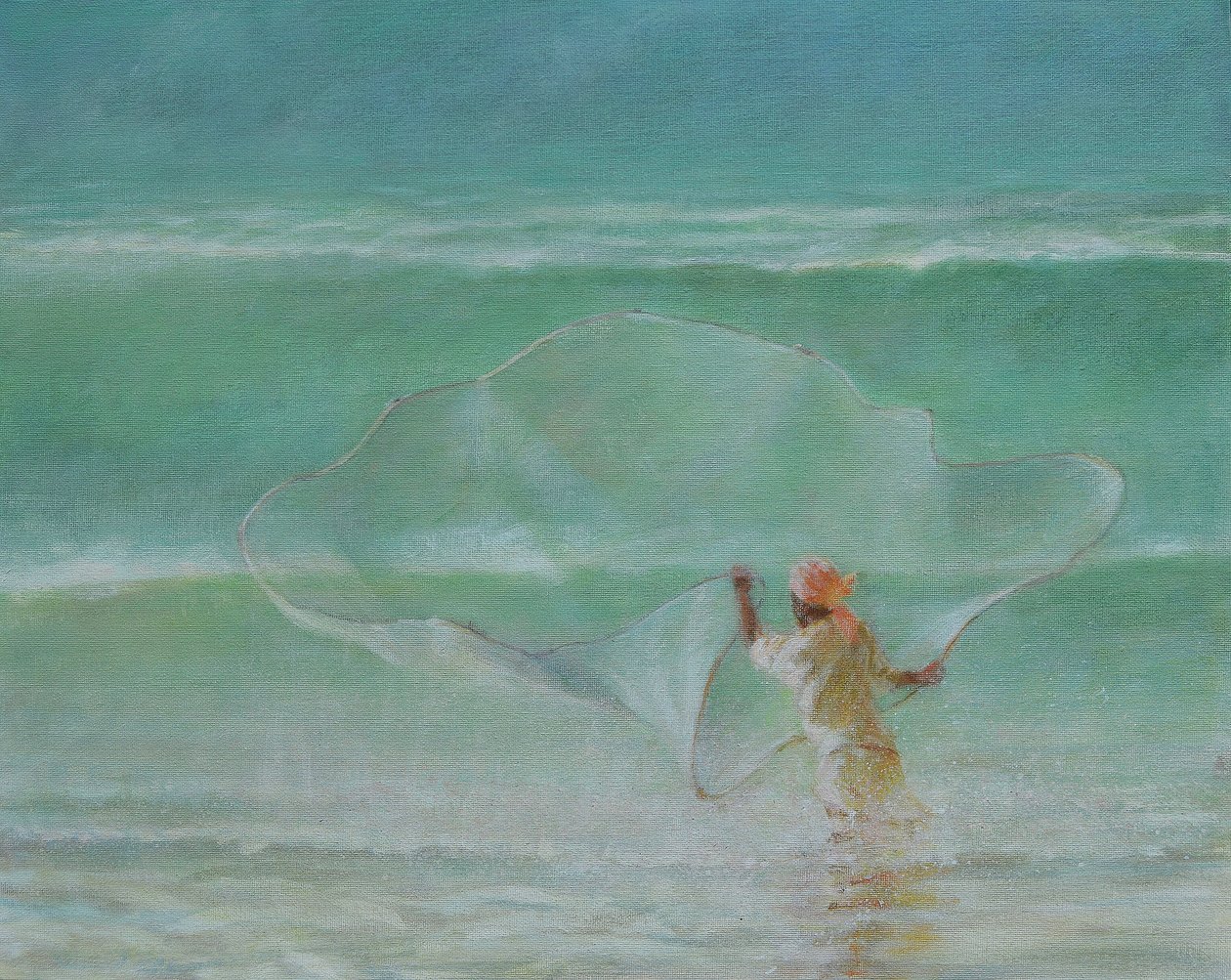 Lone Fisherman by Lincoln Seligman