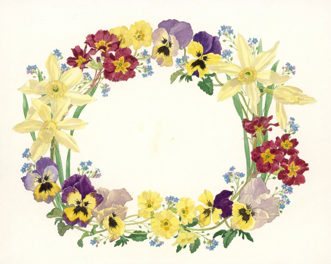 Spring Flower Oval, 1995 by Linda Benton: Fine art print