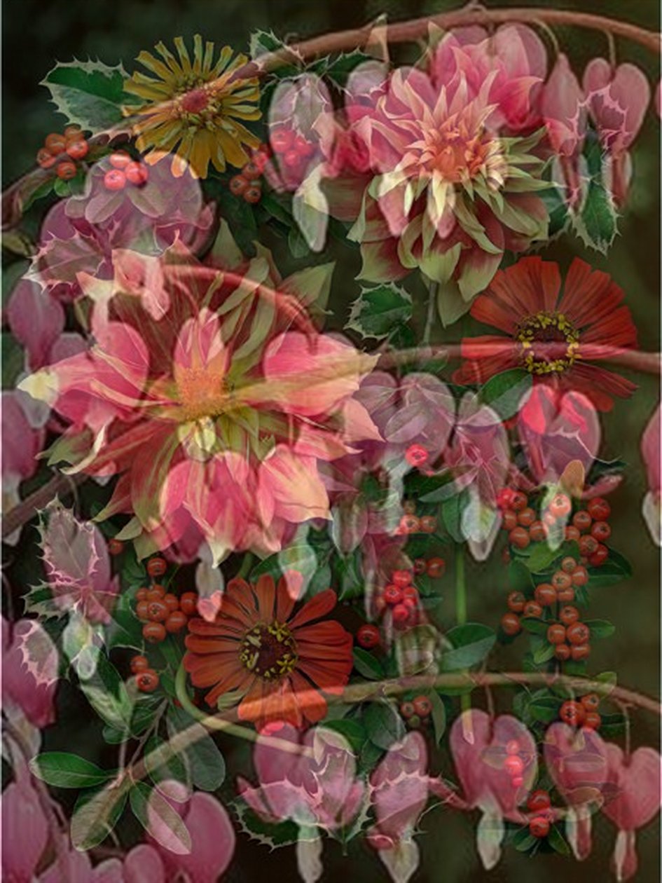 Hanging Spring Collage, 2017 by linda arthurs