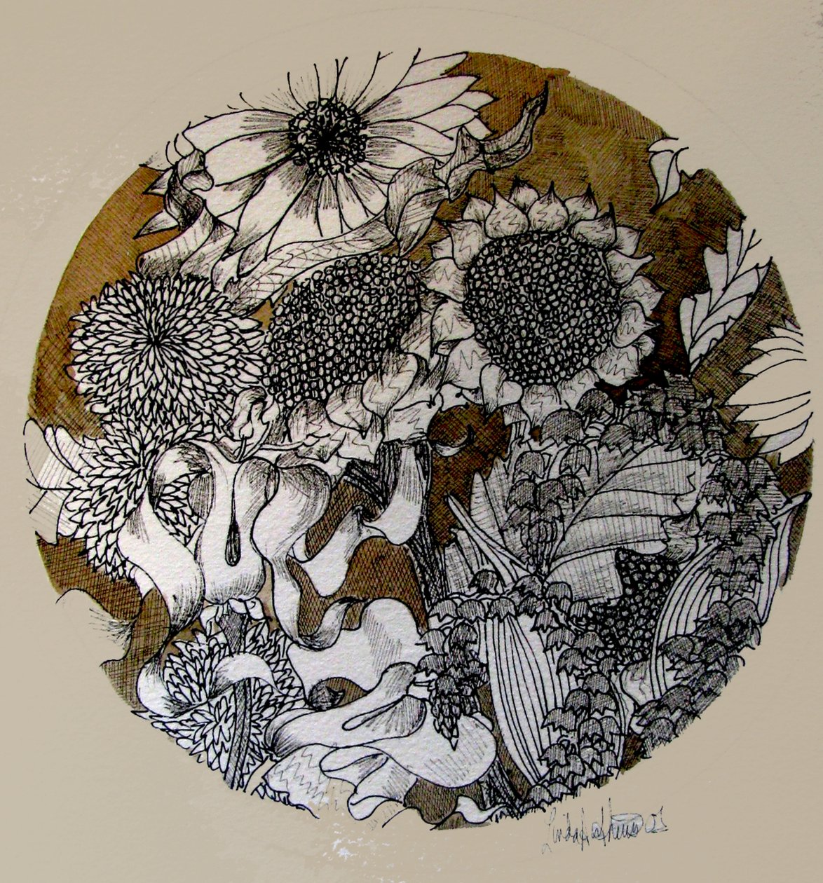Ink Drawing by linda arthurs