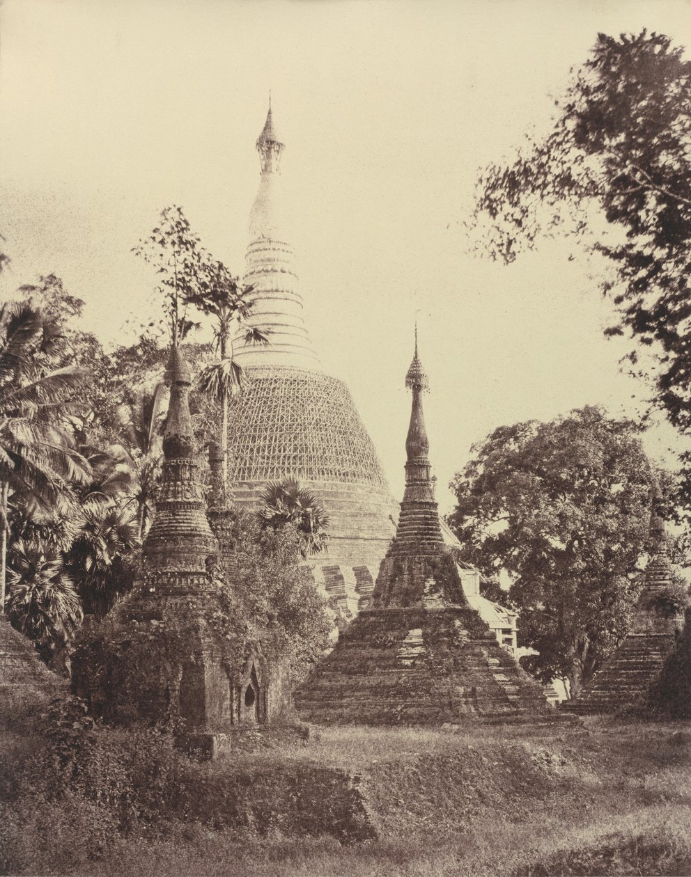 Rangoon: Near View of the Shwe Dagon Pagoda, November 1855 by Linnaeus Tripe