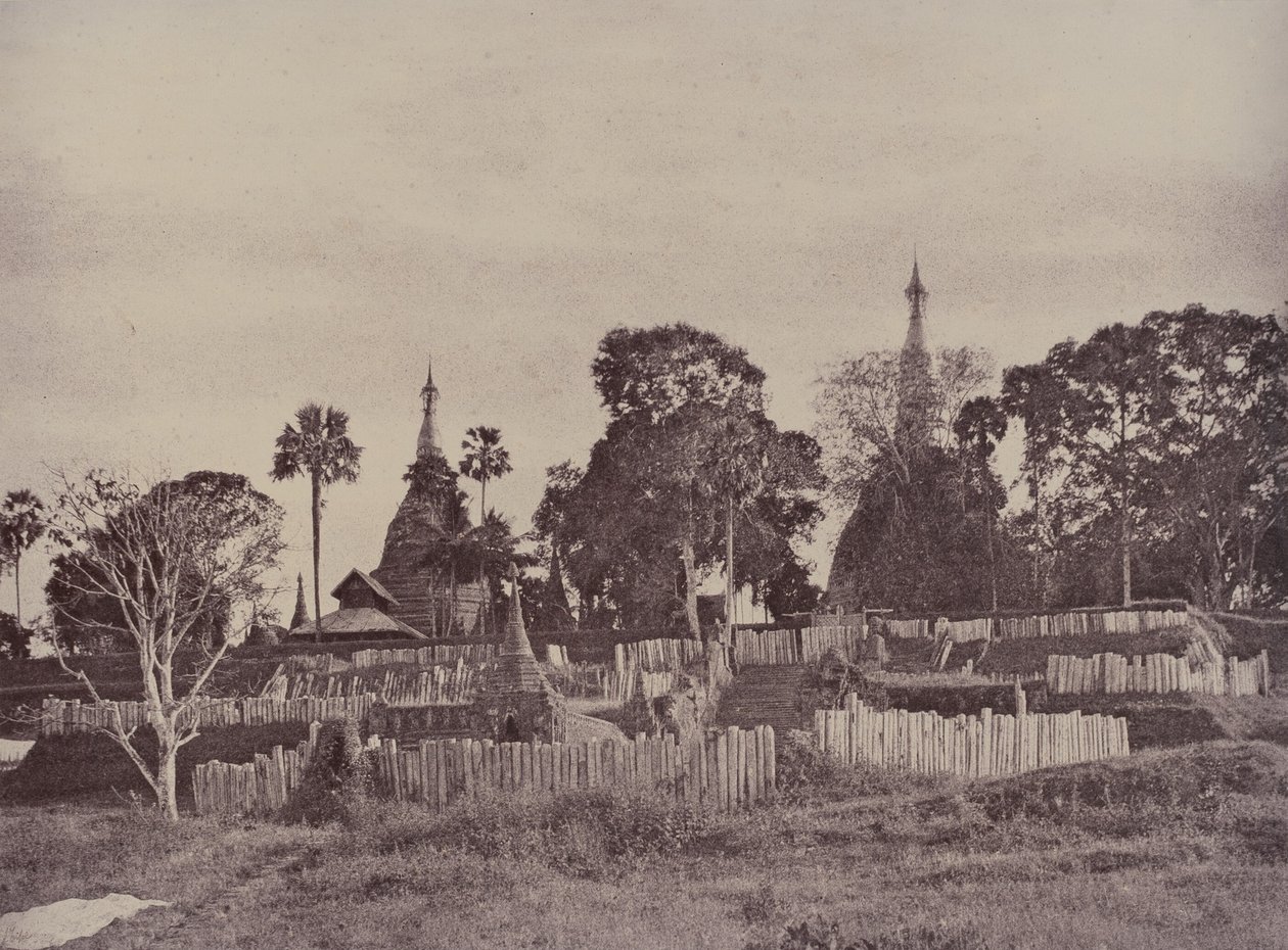 Rangoon: North Entrance to the Shwe Dagon Pagoda by Linnaeus Tripe