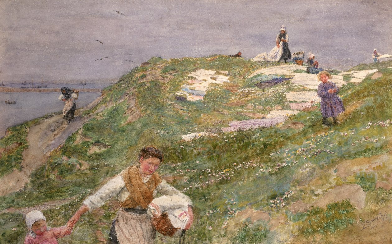 Bleaching Linen - Le Portel, before 1896 by Lionel Percy Smythe