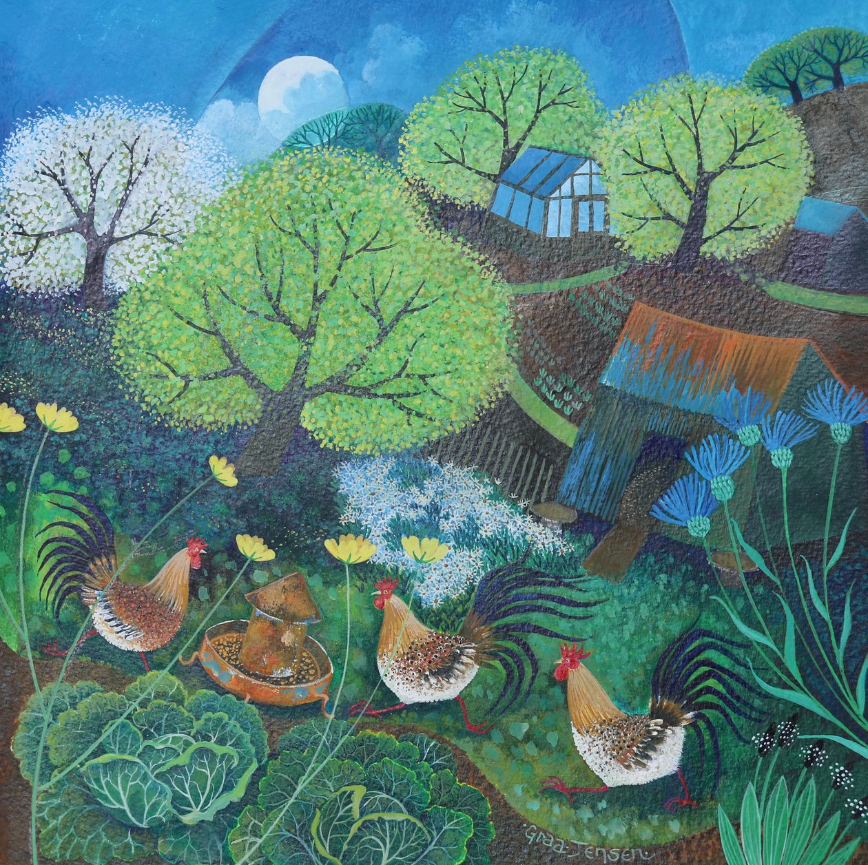 Happy Hens, 2016 by Lisa Graa Jensen