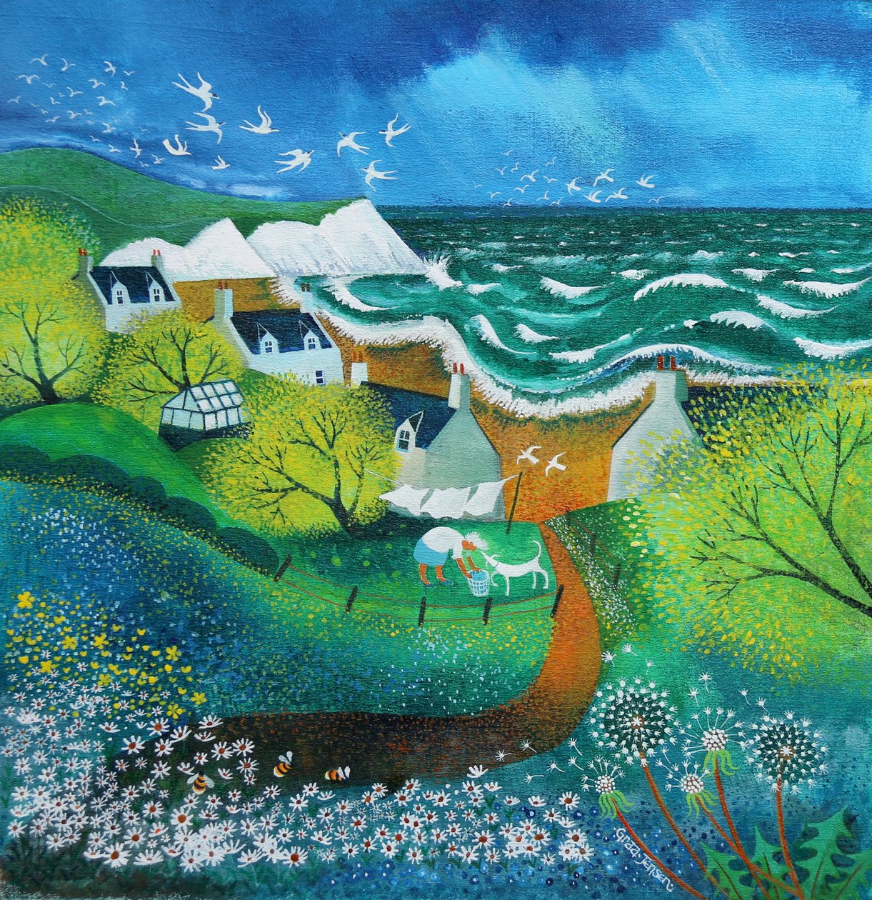 Stormy Washday, 2021 by Lisa Graa Jensen