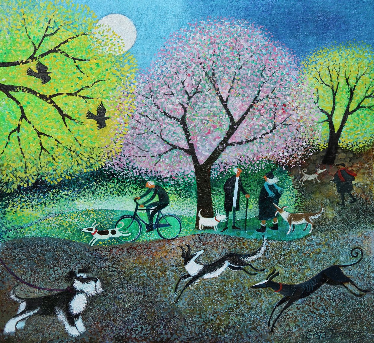 Wellie Road Dog Walkers, 2021 by Lisa Graa Jensen
