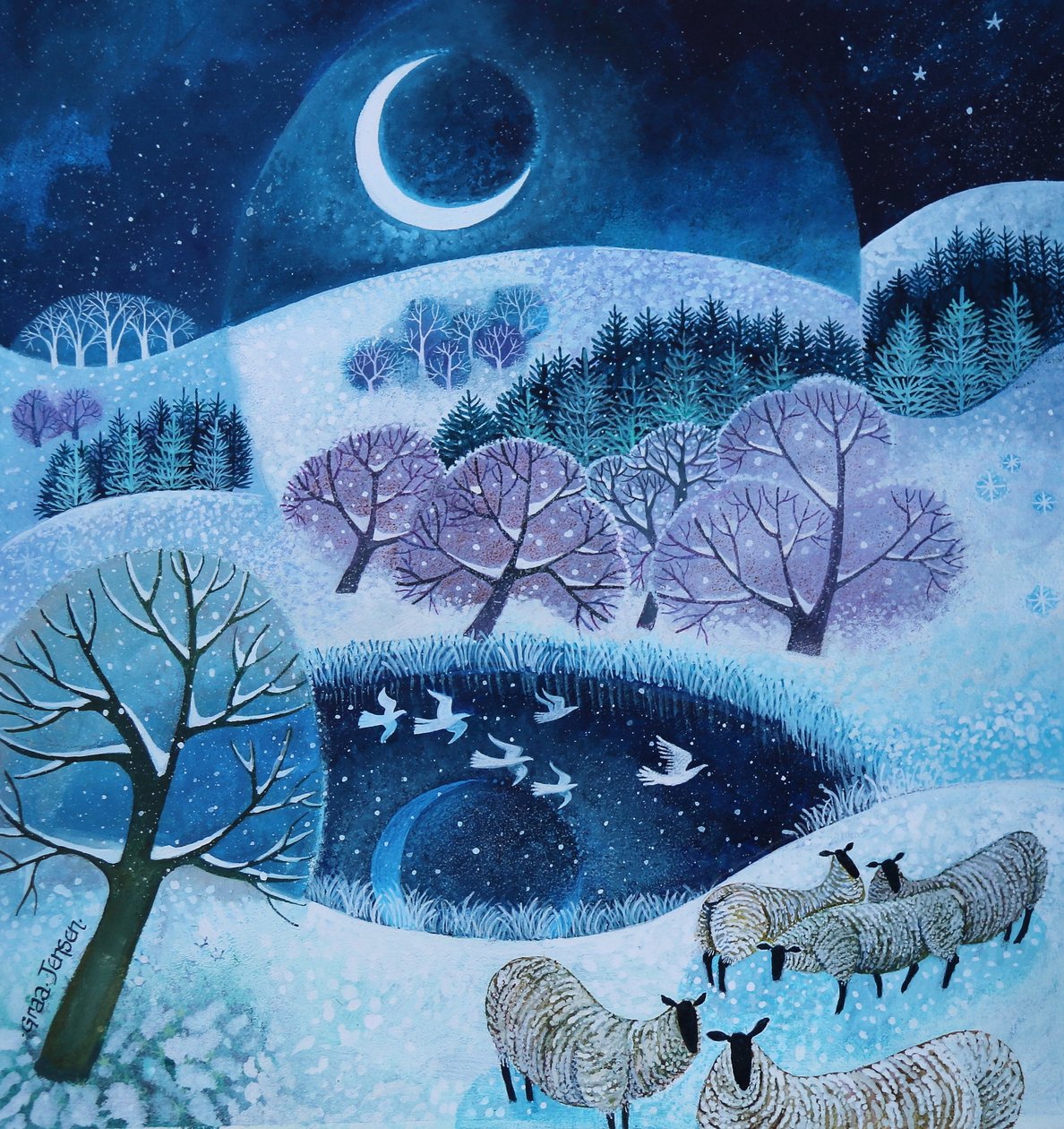 Wintery Hills, 2025 by Lisa Graa Jensen