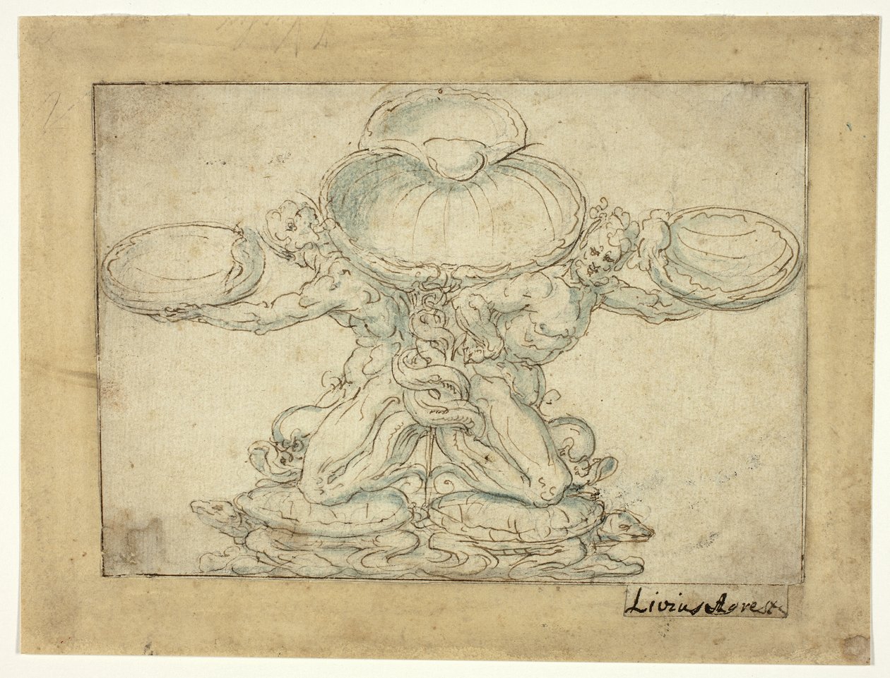 Design for a Salt Cellar or a Table Fountain by Livio Agresti