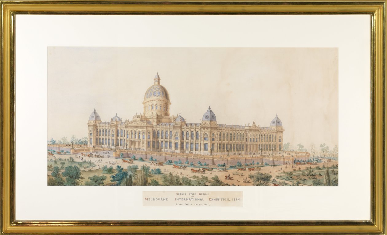 Second Prize Design, Melbourne International Exhibition Building by Lloyd Tayler