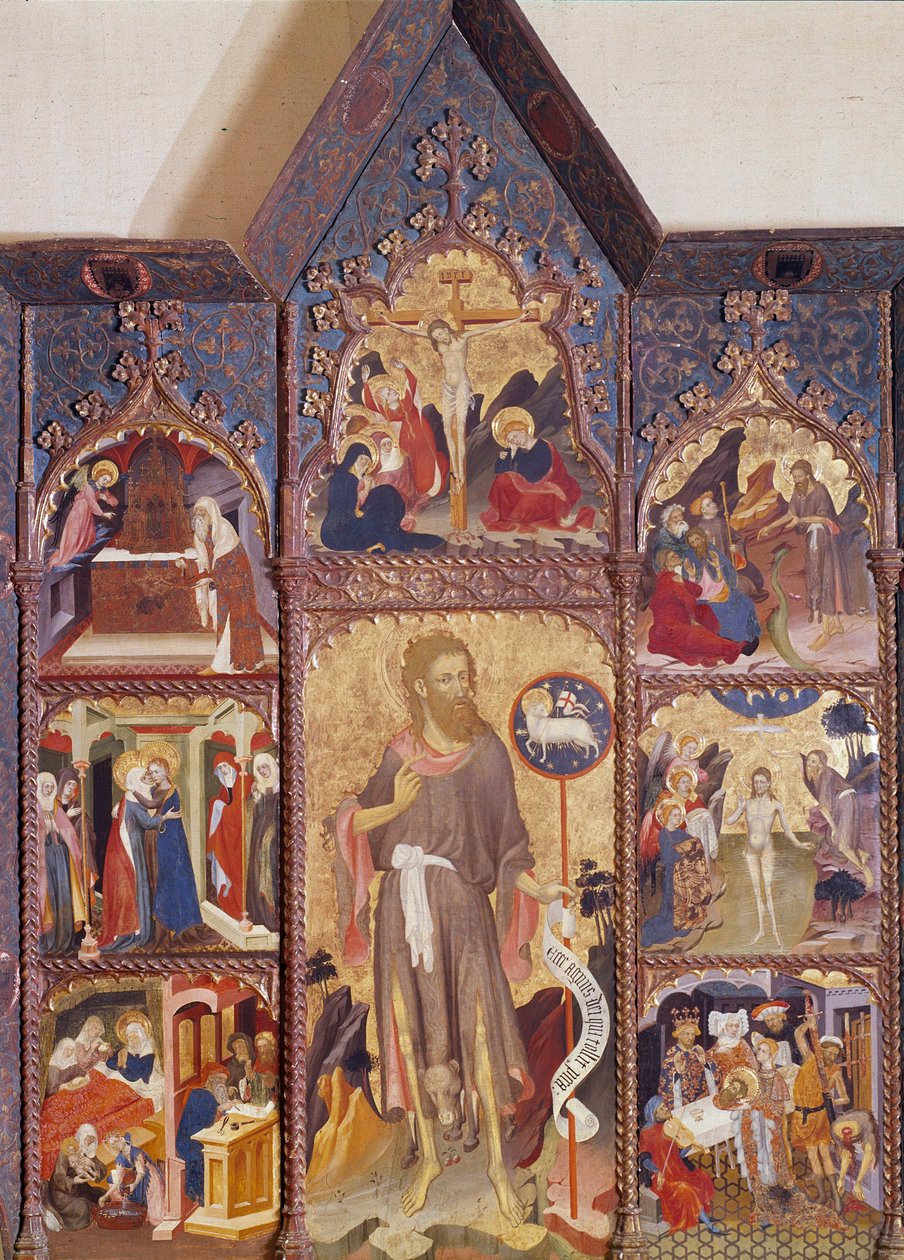 Altarpiece of Saint John the Baptist: scene of his life. Painting by Luis Borrassa. Museum of Decorative Arts, Paris by Lluís Borrassà