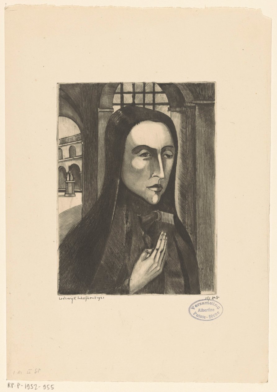 Corsican Woman by Lodewijk Schelfhout (signed by artist)