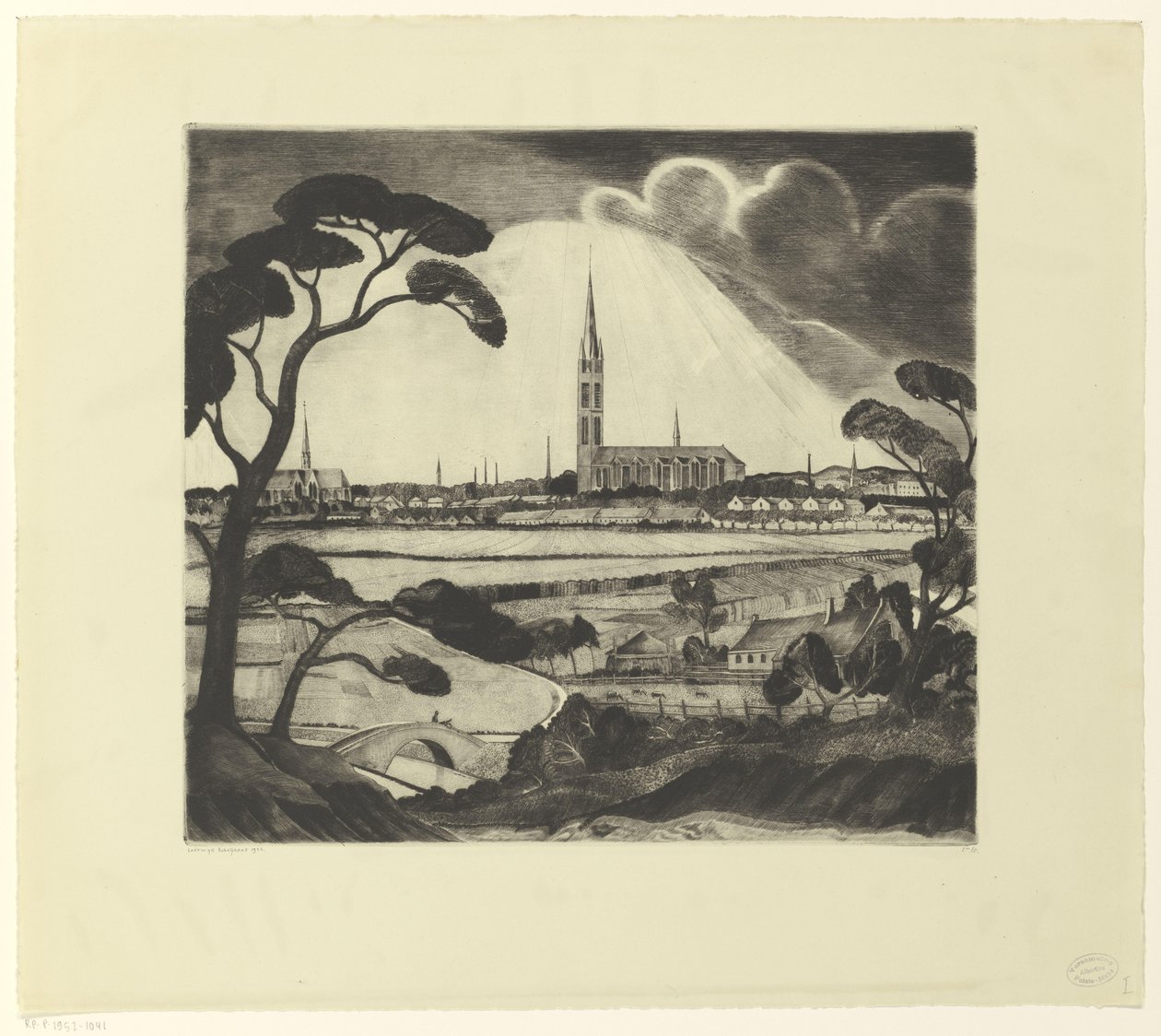 Hilversum and Surroundings by Lodewijk Schelfhout (signed by artist)