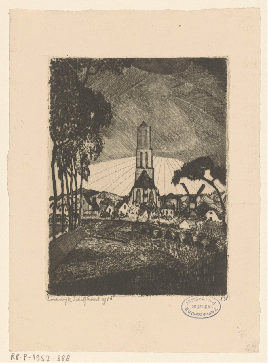 Lienden by Lodewijk Schelfhout (signed by artist)