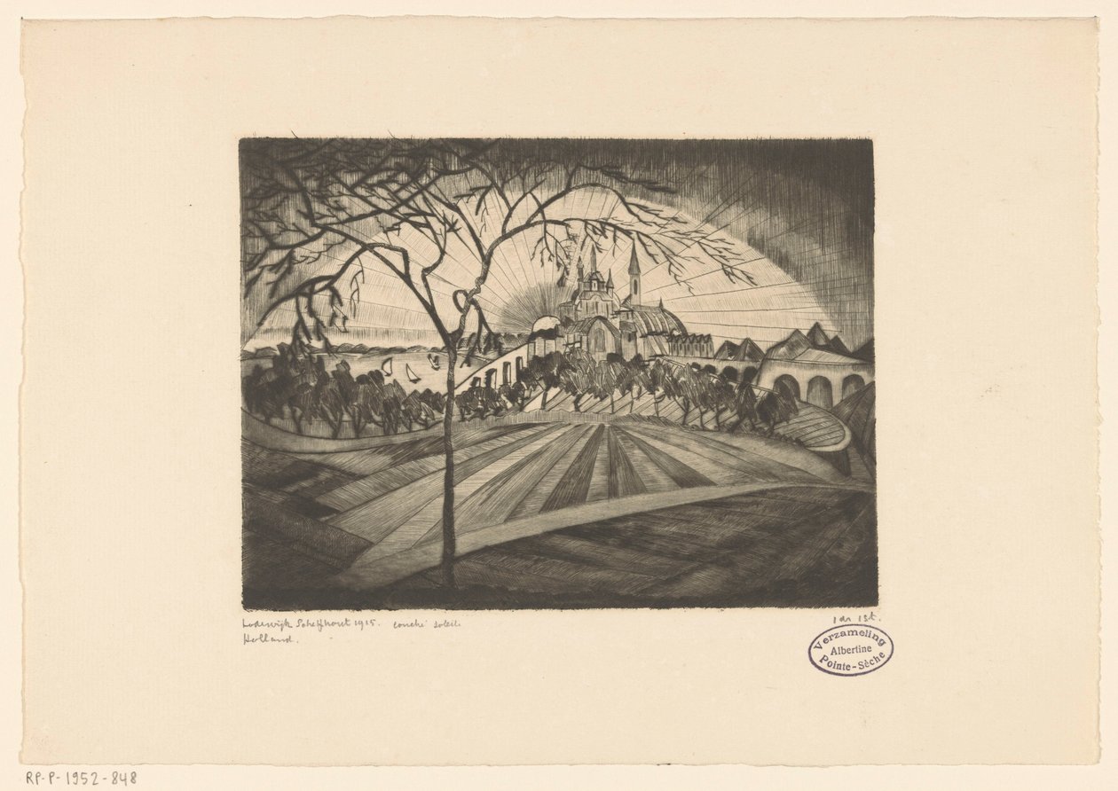 Sunset by Lodewijk Schelfhout (signed by artist)