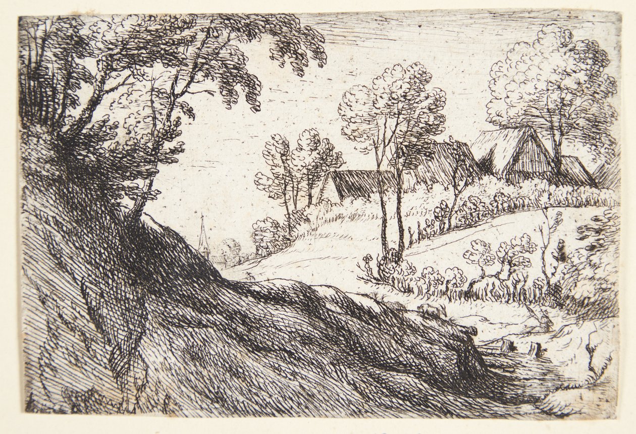 Village on Top of a Hill by Lodewijk de Vadder