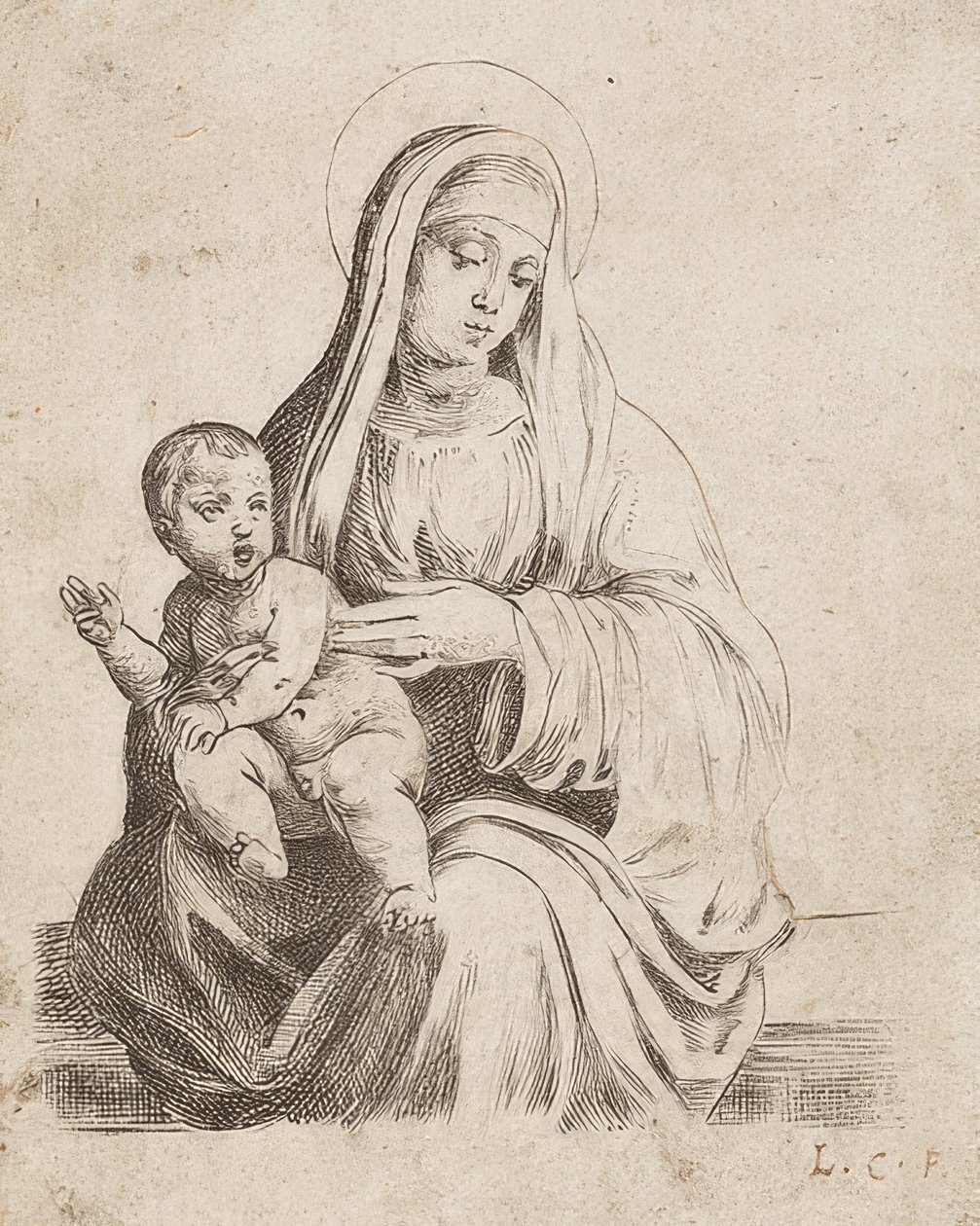 The Beautiful, Small Madonna of Giacomo Francia by Lodovico Carracci