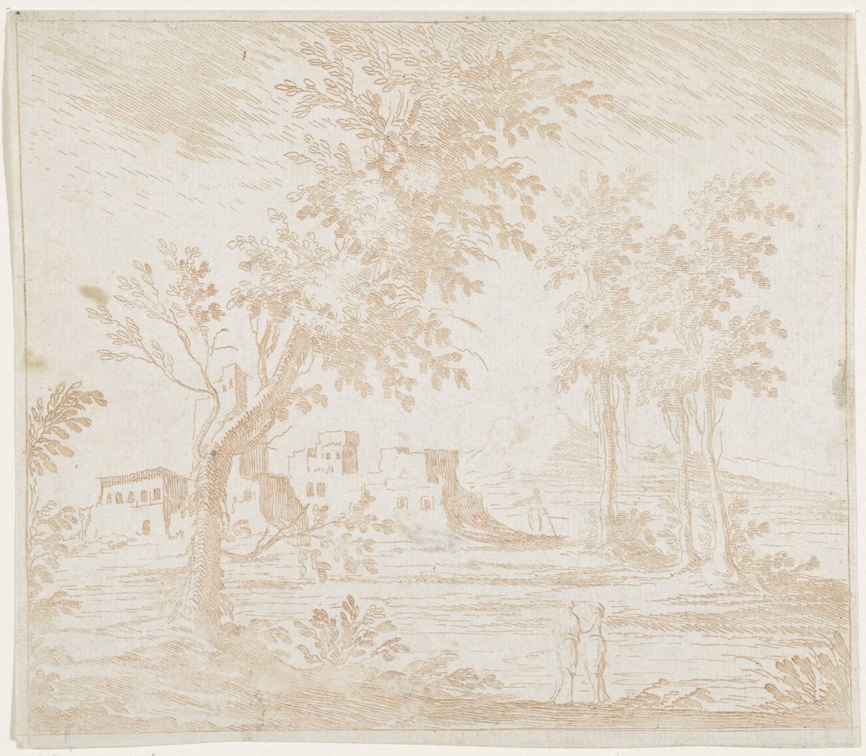 Landscape with Ruin by Lodovico Mattioli (attributed to)