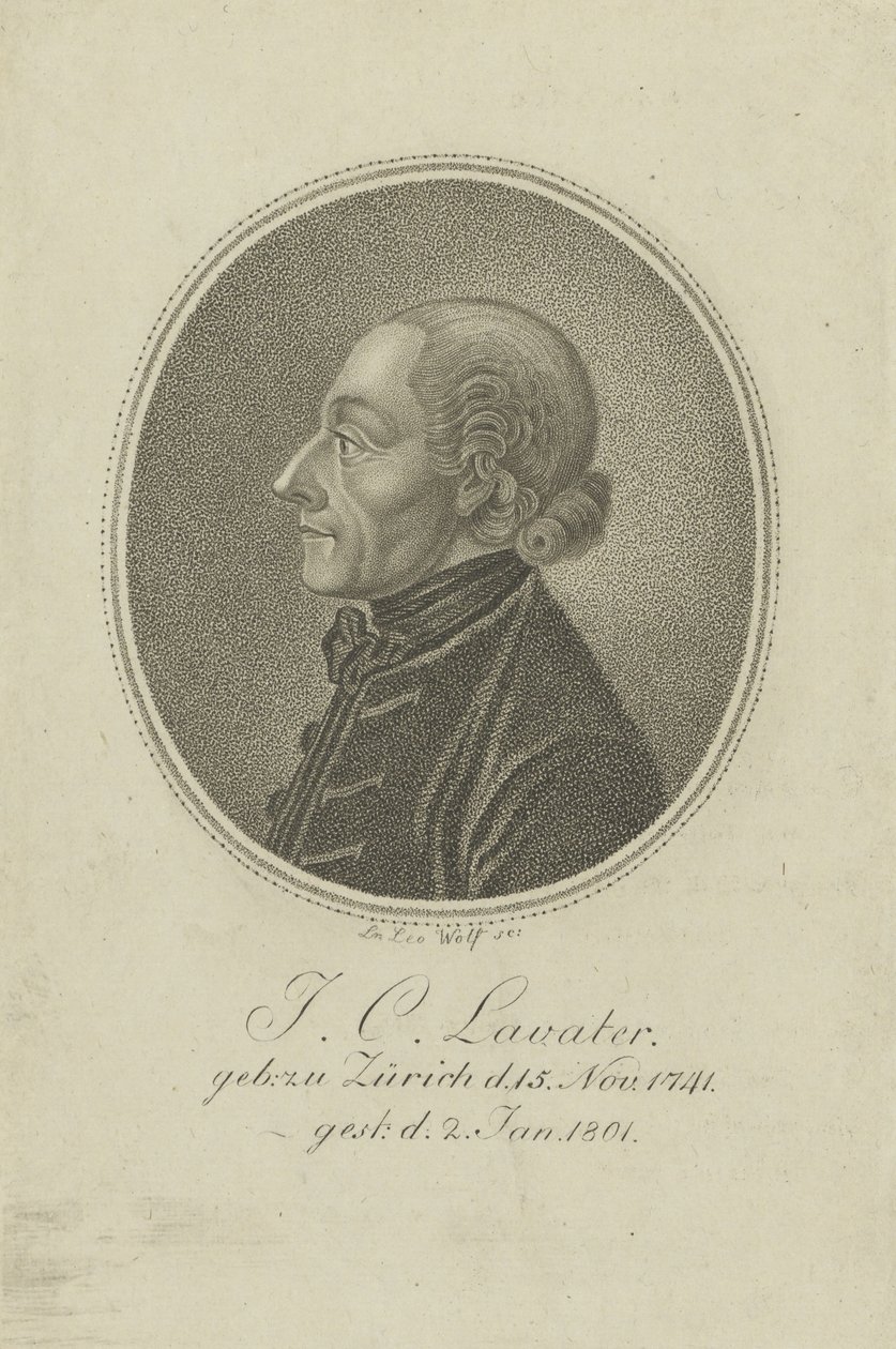 Portrait of the Poet and Physiognomist Johann Kaspar Lavater by Loeser Leo Wolf
